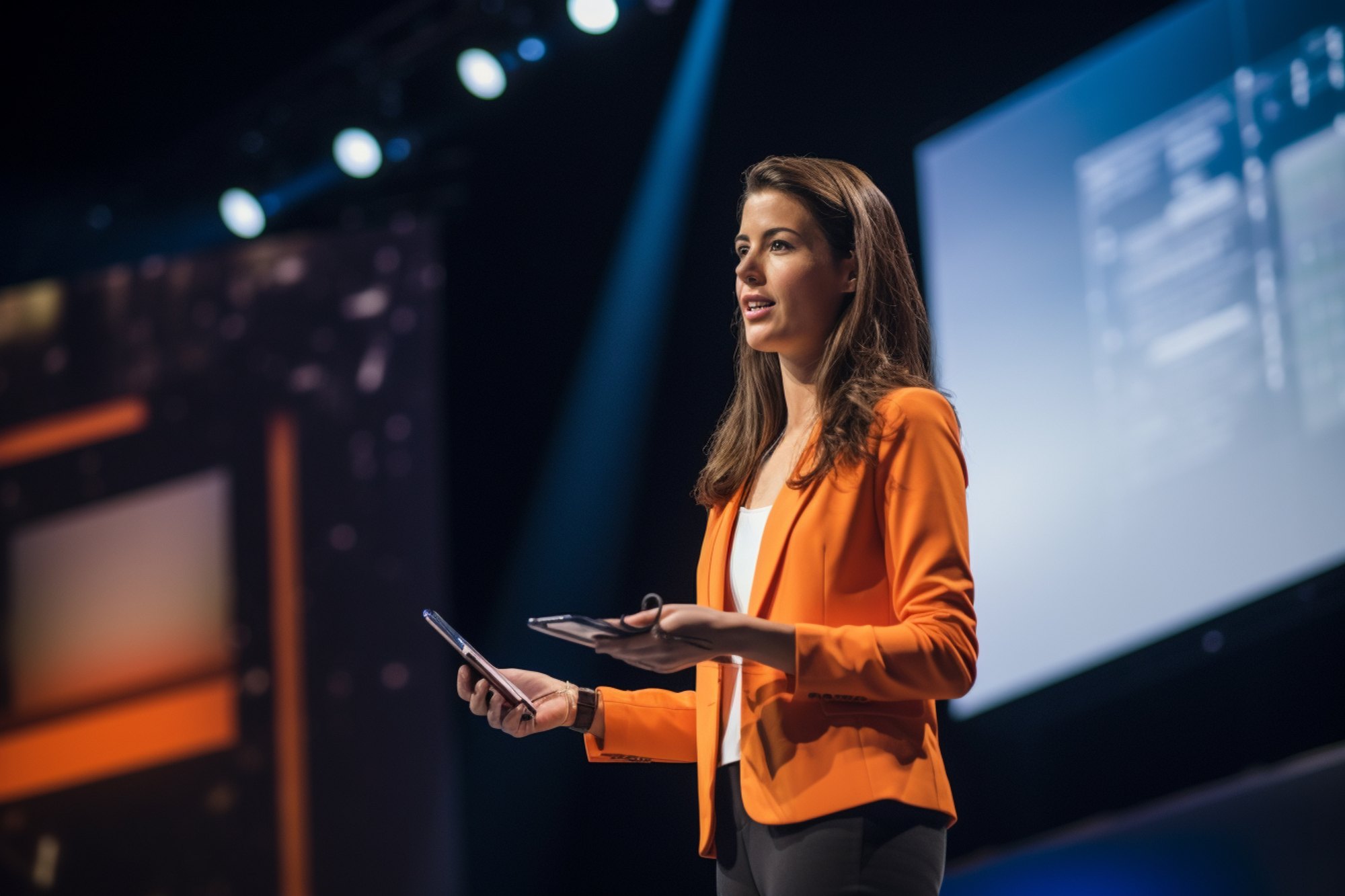 Speaker presenting on stage